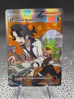 Pokemon TCG Professor Sycamore Steam Siege Full Art Ultra Rare Card 114/114 NM - Image 1