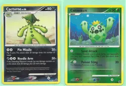 CACTURNE 34/106 & CACNEA 62/106 - Great Encounters Pokemon Card REV HOLO NM/M - Image 1