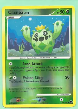 CACTURNE 34/106 & CACNEA 62/106 - Great Encounters Pokemon Card REV HOLO NM/M - Image 3