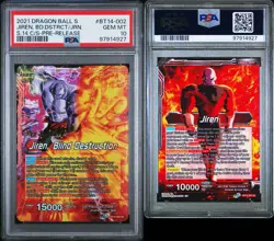 Dragon Ball Super Card Jiren Blind Destruction Pre-Release Stamp Foil PSA 10 - Image 1