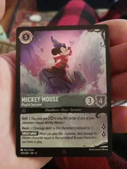 Disney Lorcana 2024 Ursula's Return Mickey Mouse Playful Sorcerer Card #225 - Image 1