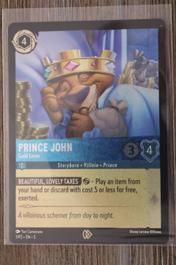 Prince John - Gold Lover 1 Disney Lorcana Promo Cards Cold Foil Lorcana - Image 1