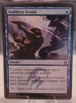 MtG Stubborn Denial Khans of Tarkir Regular - Image 1