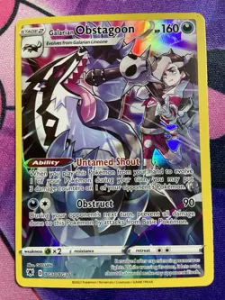 Pokemon Galarian Obstagoon TG10/TG30 Astral Radiance Trainer Gallery Ultra Rare - Image 1
