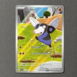 Pokemon TCG Scarlet & Violet Black Bolt Drilbur Illustration Rare 124/086 - Image 1