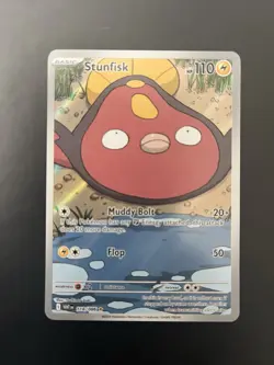 Stunfisk 118/086 Sv: White Flare Holo 110HP Illustration Rare English Pokemon T. - Image 1