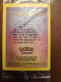 SEALED Ancient Mew Pokemon New Movie Promo Double Holo Foil Rare 1999-2000 MINT - Image 2