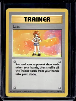 1999 Pokemon Shadowless Lass #75/102 - Image 1