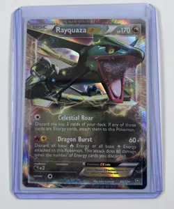 Rayquaza EX 85/124 Dragons Exalted Ultra Rare Pokemon LP - Image 1