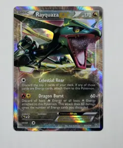 Rayquaza EX 85/124 Dragons Exalted Ultra Rare Pokemon LP - Image 3