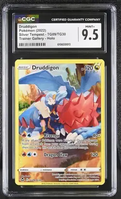 Druddigon *CGC 9.5* Trainer Gallery Holo *Silver Tempest* #9 *2022* Pokemon - Image 1