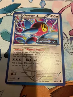 Pokemon Porygon-Z STAFF BW84 Promo Prerelease Plasma Blast Holo - Image 2