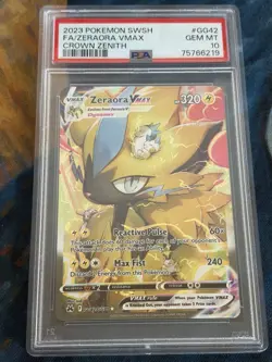 Pokemon TCG Zeraora VMAX Galarian Gallery Crown Zenith GG42/GG70 PSA 10 - Image 1