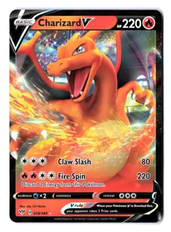 Charizard V 19/189 Ultra Rare Pokemon Sword & Shield Darkness Ablaze NM - Image 1