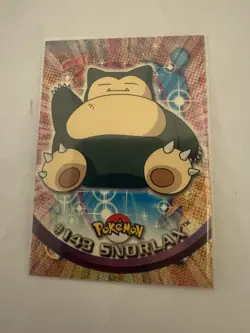 MINT GLOSSY 2000 Topps Pokemon TV Animation Series 3 Snorlax Blue Logo #143 - Image 1