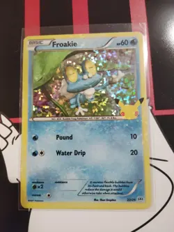 Pokemon TCG - Froakie - HOLO 25th Anniversary McDonalds Promo 22/25 NM - Image 1