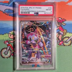 Pokemon TCG 2015 Hoopa #155/XY-P XY-P Promo Full Art Holo Japanese PSA 8 - Image 1