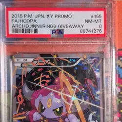 Pokemon TCG 2015 Hoopa #155/XY-P XY-P Promo Full Art Holo Japanese PSA 8 - Image 3