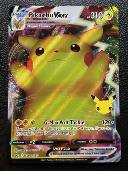 Pokemon TCG: Pikachu VMAX Celebrations SWSH062 Full Art Black Star Promo NM - Image 1