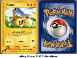 2002 Pokemon, Expedition, #124/165 Pikachu, Common - Image 1
