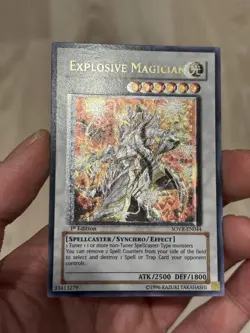 Yugioh Misprint Ultimate Rare 1st Edition Explosive Magician Foil Shift Error NM - Image 1