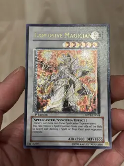 Yugioh Misprint Ultimate Rare 1st Edition Explosive Magician Foil Shift Error NM - Image 2