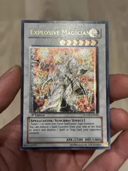 Yugioh Misprint Ultimate Rare 1st Edition Explosive Magician Foil Shift Error NM - Image 3