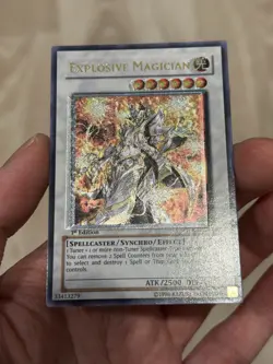 Yugioh Misprint Ultimate Rare 1st Edition Explosive Magician Foil Shift Error NM - Image 5
