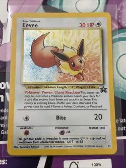 Eevee 11/53 Wotc Black Star Promo Holo Rare Pokemon TCG Vintage - Image 1