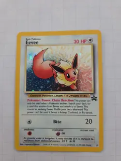 Pokemon TCG Eevee Black Star Promo Holo WOTC #11 LP - Image 2