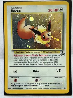 Eevee 11 Unlimited Black Star Promo Holo Pokemon TCG #1 - Image 1