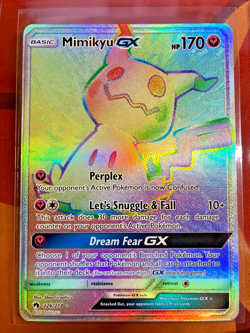Pokemon Mimikyu GX 226/214 Rainbow Hyper Secret Rare Lost Thunder - LP - Image 1
