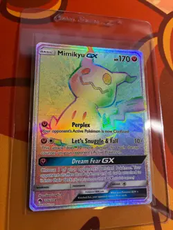 Pokemon Mimikyu GX 226/214 Rainbow Hyper Secret Rare Lost Thunder - LP - Image 3