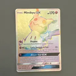Pokemon TCG Mimikyu GX Lost Thunder 226/214- Rainbow Secret Rare-MINT CONDITION! - Image 1