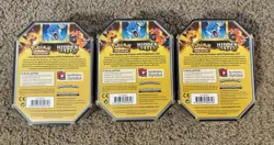 Pokemon Hidden Fates Tins Charizard Gyarados Raichu GX - Factory Sealed Set of 3 - Image 2