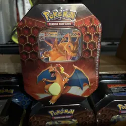 Pokemon Hidden Fates GX Tins Art Set of 3 Sealed - Charizard Raichu Gyarados - Image 5