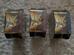 Pokemon Hidden Fates GX Tins Art Set of 3 Sealed Charizard Raichu Gyarados - Image 3