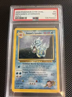 Pokemon TCG Giovanni's Gyarados Gym Challenge Holo Card 5/132 Vintage 2000 - Image 1