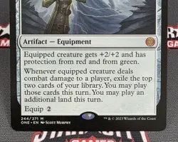 MTG Sword of Forge and Frontier- DAMAGED -Phyrexia: All Will Be One Magic Card - Image 4