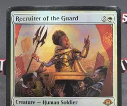 MTG FOIL Recruiter of the Guard- DAMAGED -Modern Horizons 3 Magic Card # 266 - Image 3
