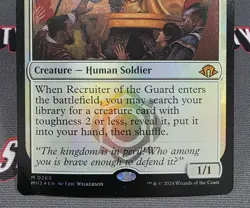 MTG FOIL Recruiter of the Guard- DAMAGED -Modern Horizons 3 Magic Card # 266 - Image 4