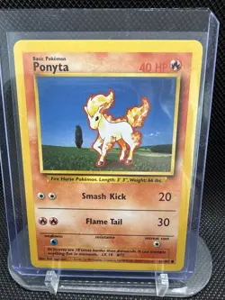 Pokemon TCG Ponyta Base Set, Unlimited Common Card 60/102 Never Played, NM! - Image 1