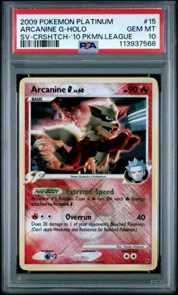 Arcanine G Crosshatch Holo 15/147 League Promo PSA 10 Gem Mint Pokemon Card - Image 1