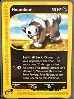 Houndour E-Reader Vintage Pokemon Aquapolis Card ENGLISH wotc - Image 1