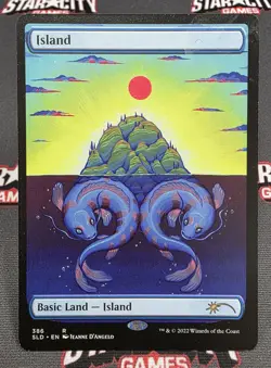 MTG Island- DAMAGED -Secret Lair Drop Magic the Gathering Card # 386 - Image 1