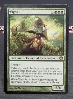 MTG Vigor- DAMAGED -Duels of the Planeswalkers Magic the Gathering Card # 088 - Image 1