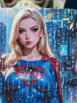 1/1 Only 1 Made Supergirl Cyberpunk Matrix Japan Southern Customs Waifu Card - Image 3