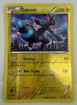 Zekrom | Pokemon TCG Card | Reverse Holo Rare | Legendary Treasures | 51/113 NM - Image 1