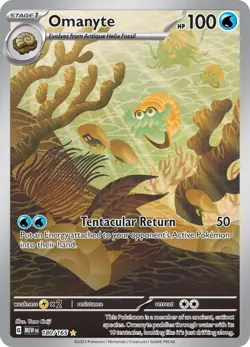 Omanyte 180/165 Illustration Rare Pokemon Card 151 - Near Mint - Image 1