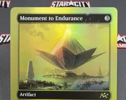 MTG 1st Place FOIL Monument to Endurance- DAMAGED -Aetherdrift Magic Card # 499 - Image 3